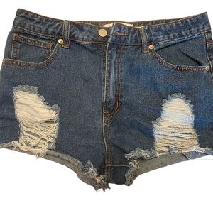 Denim Distressed Women Shorts